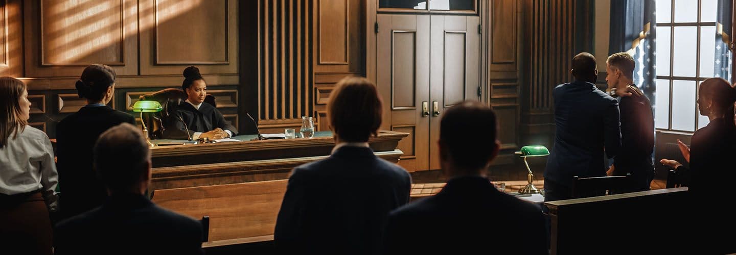 a judge issues a ruling in a court case